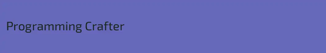 Programming Crafter